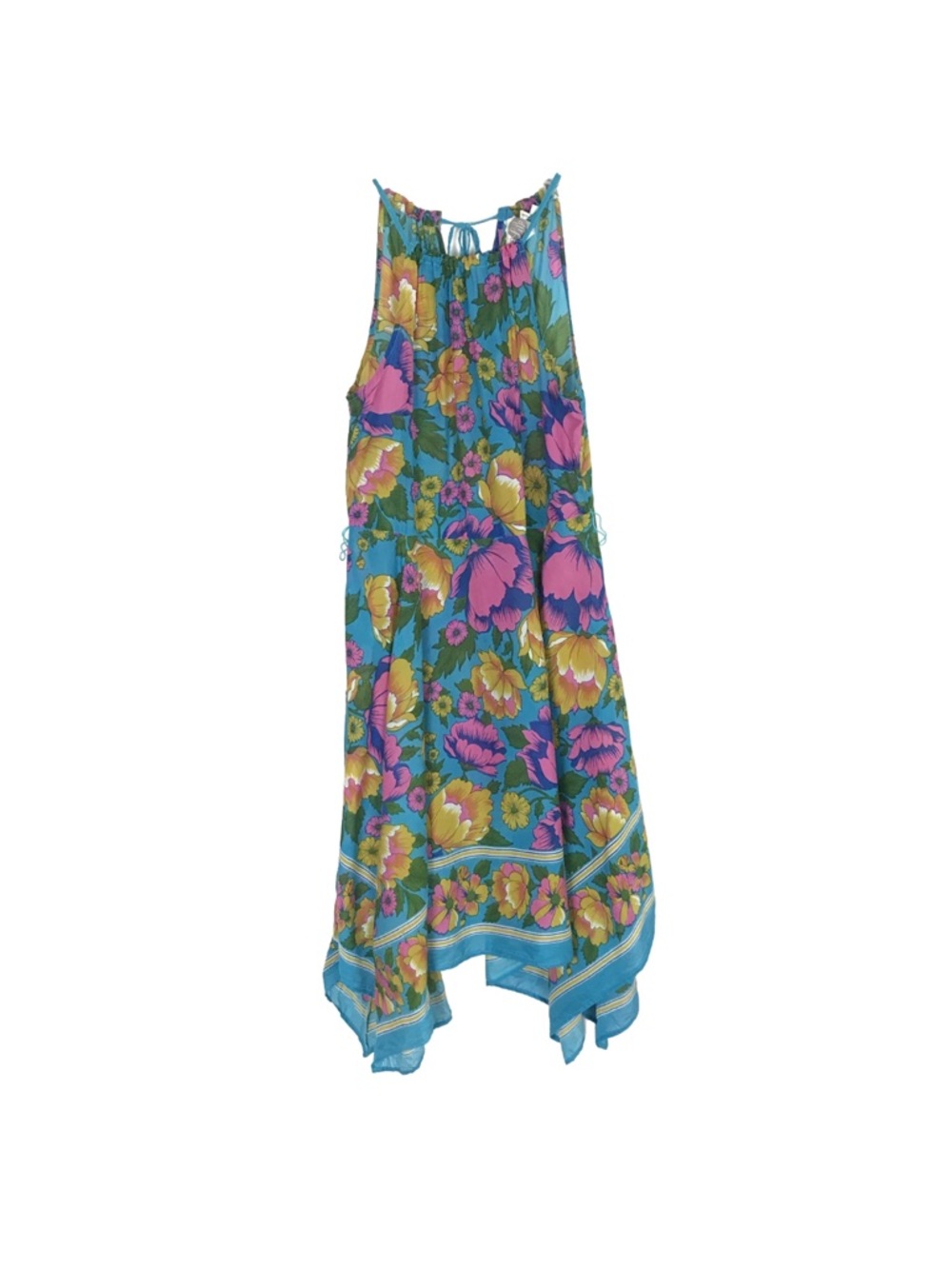 Anthropologie Lilka Dinan Floral Halter Dress XS no belt